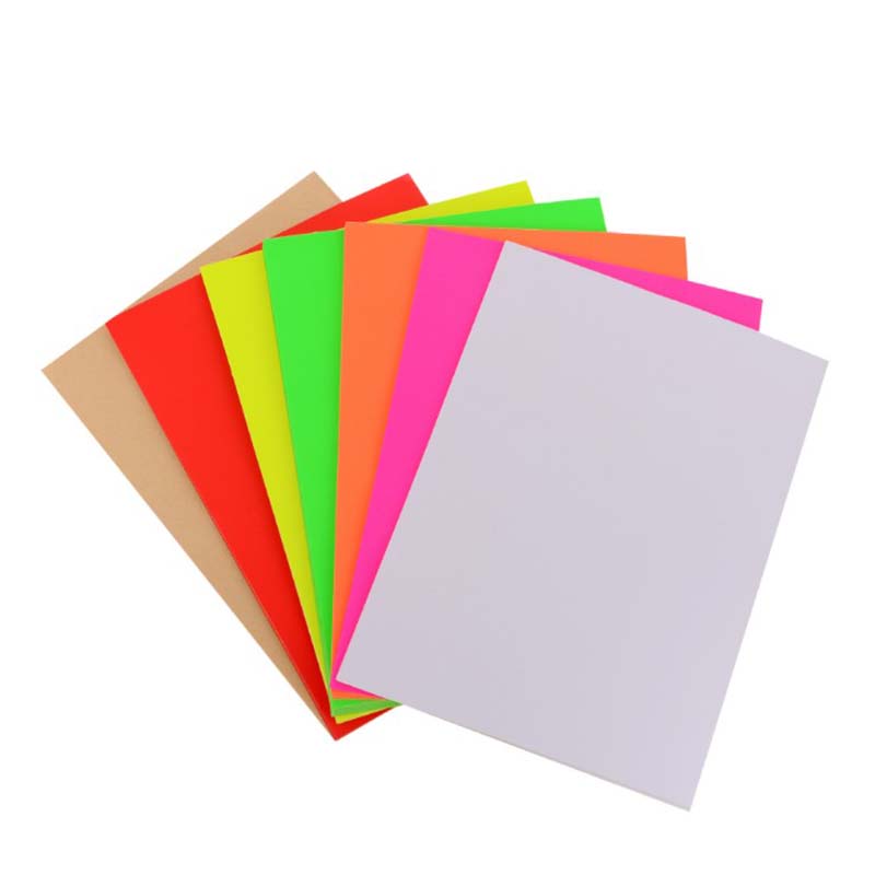 荧光橙铜版纸/黄涂塑底纸