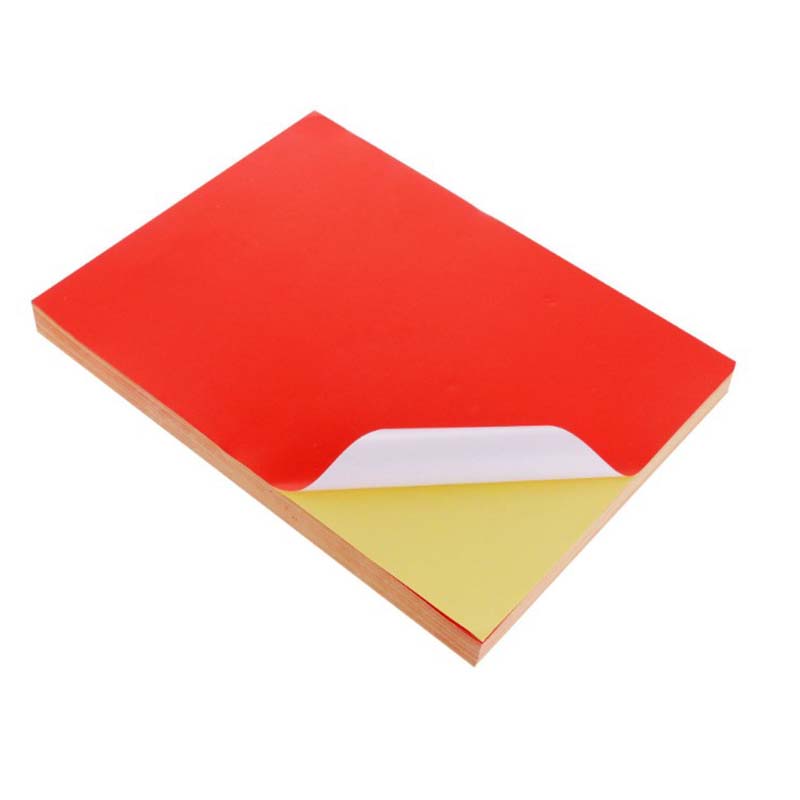 荧光红铜版纸/黄涂塑底纸